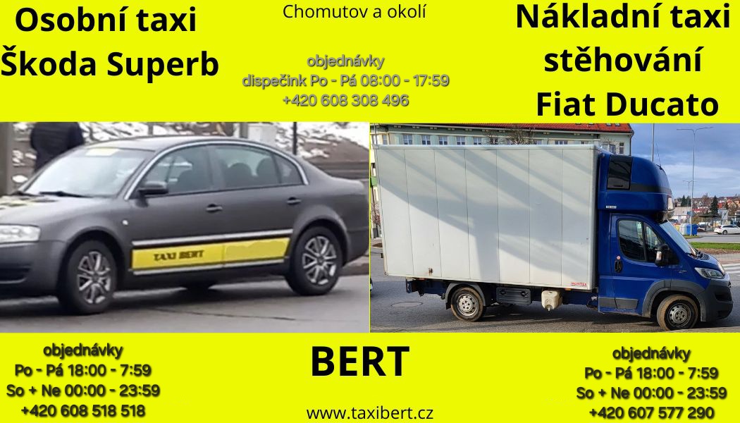 Vizitka TAXI Bert Chomutov /// Business card TAXI Bert Chomutov ///Візитна картка TAXI Берт Хомутов